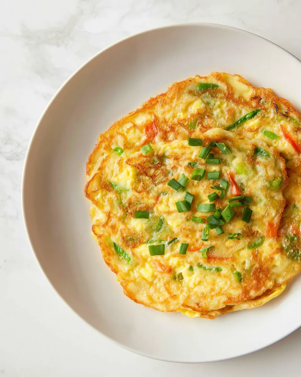 Fresh Vegetable Egg Foo Young dish image