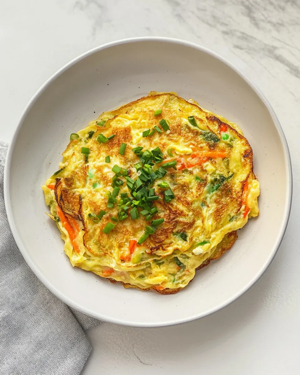 Ultimate Vegetable Egg Foo Young food shot