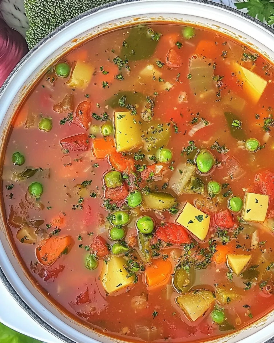 Easy Vegetable Soup Recipe shot