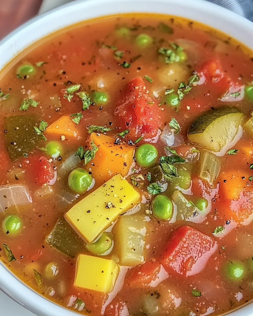 Delicious Vegetable Soup Recipe dish photo