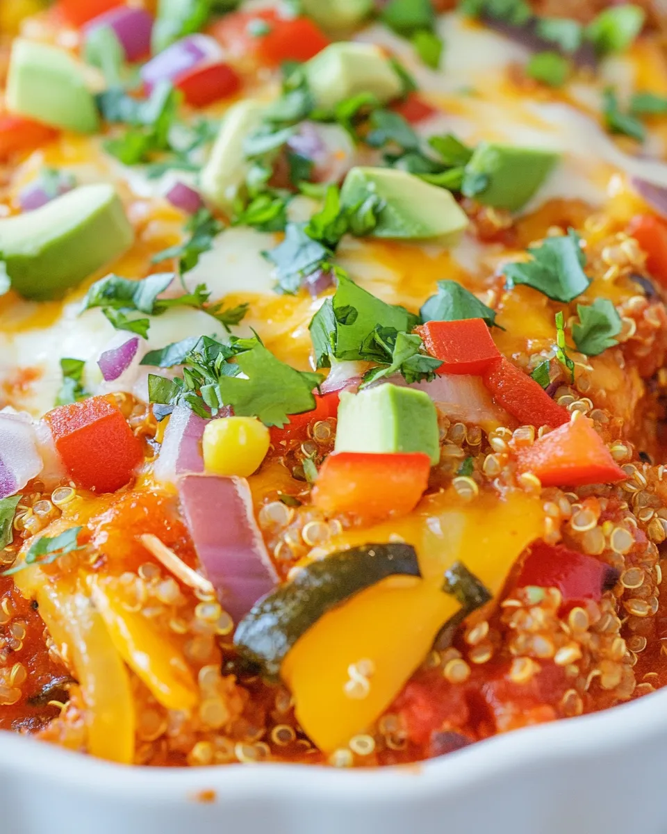 Homemade Veggie Fajita Quinoa Casserole photo