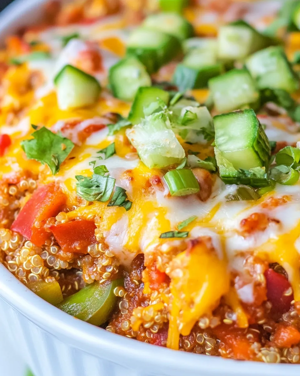 Easy Veggie Fajita Quinoa Casserole image