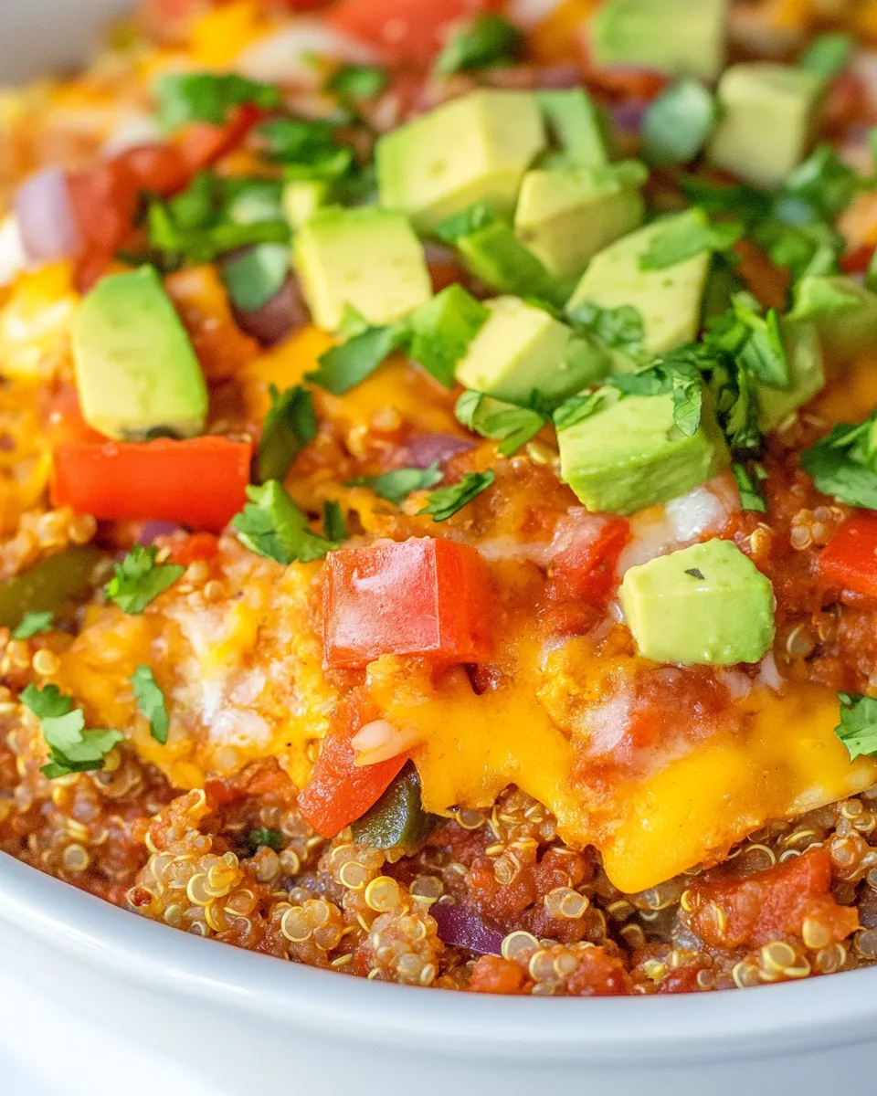 Delicious Veggie Fajita Quinoa Casserole recipe photo
