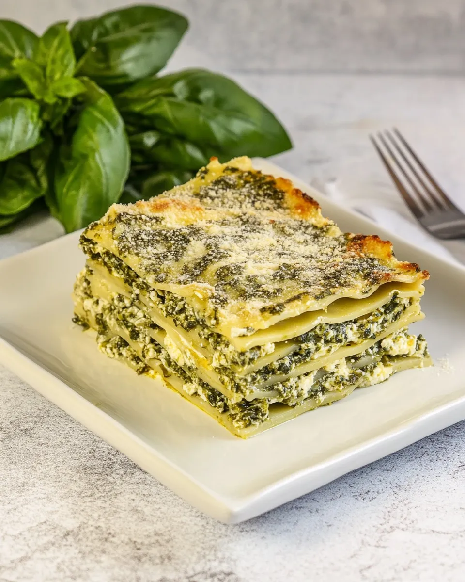 Easy Veggie Pesto & Spinach Lasagna recipe photo