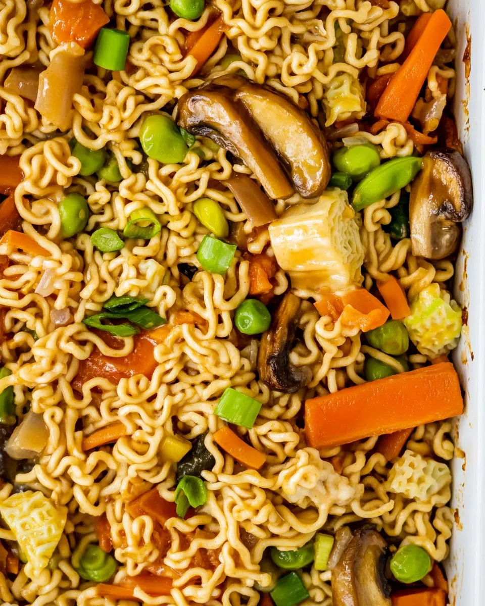 Quick Veggie Ramen Casserole (Dump & Bake) plate image