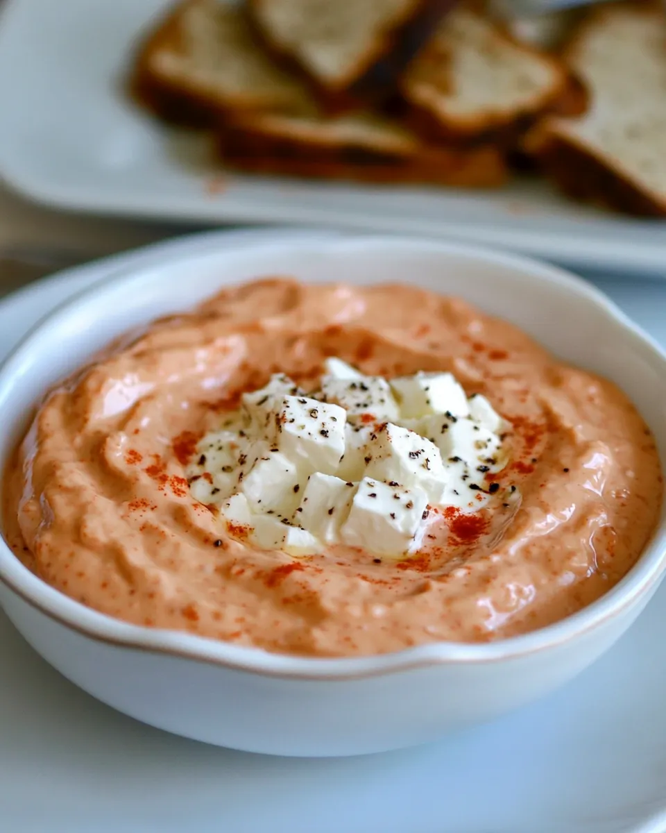Classic Whipped Feta and Red Pepper Dip image
