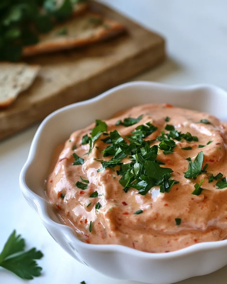 Easy Whipped Feta and Red Pepper Dip recipe photo