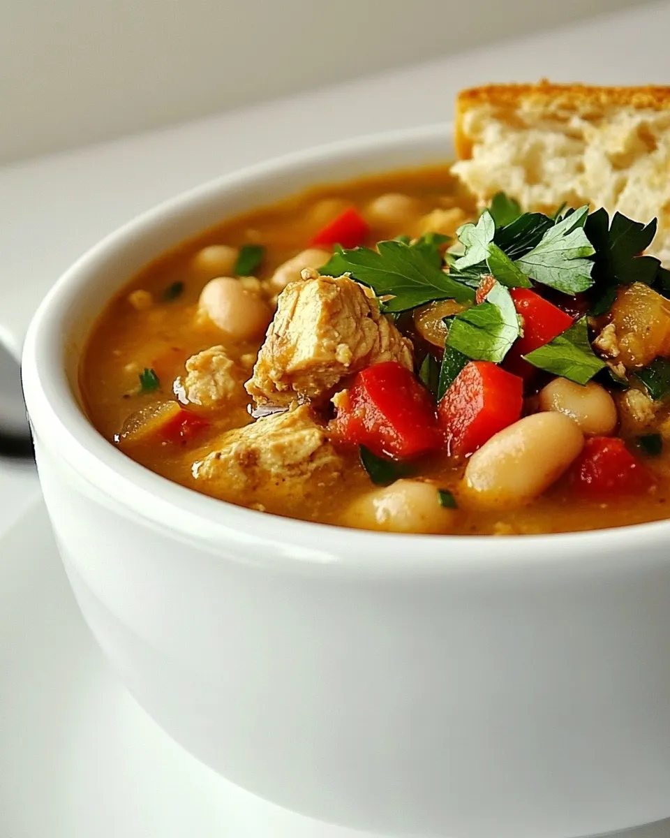 Homemade White Bean Chili with Turkey photo