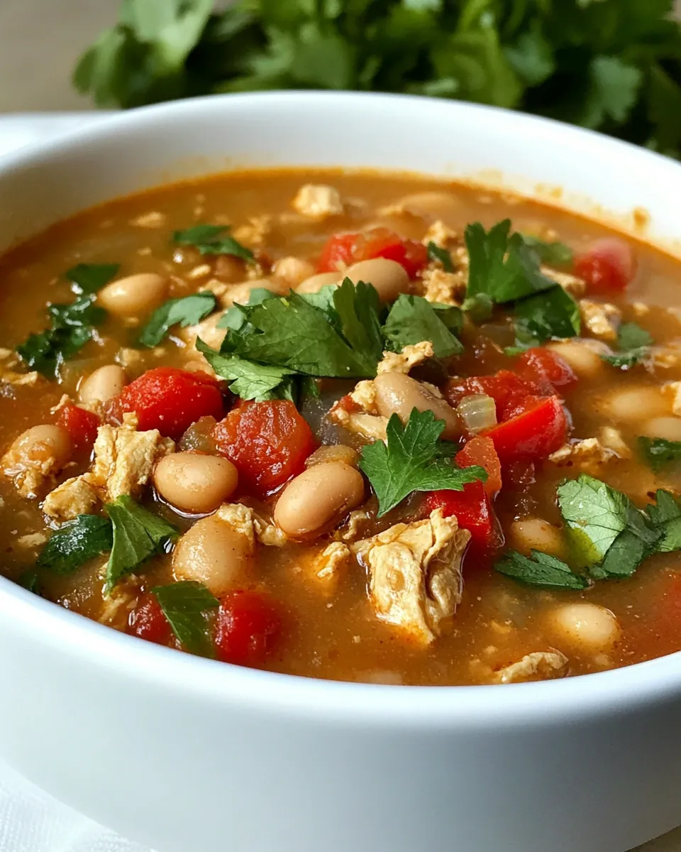 Easy White Bean Chili with Turkey recipe photo