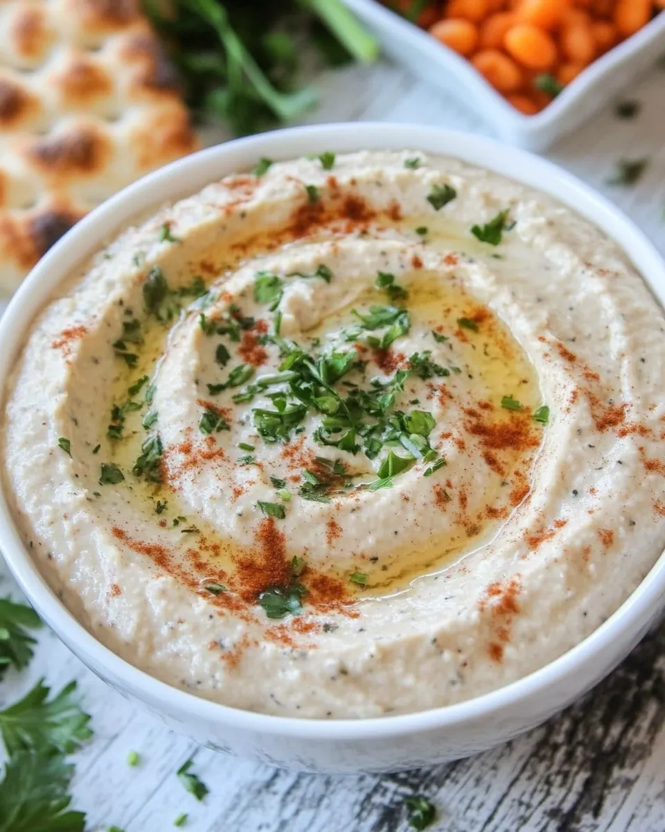 Homemade White Bean & Herb Hummus photo