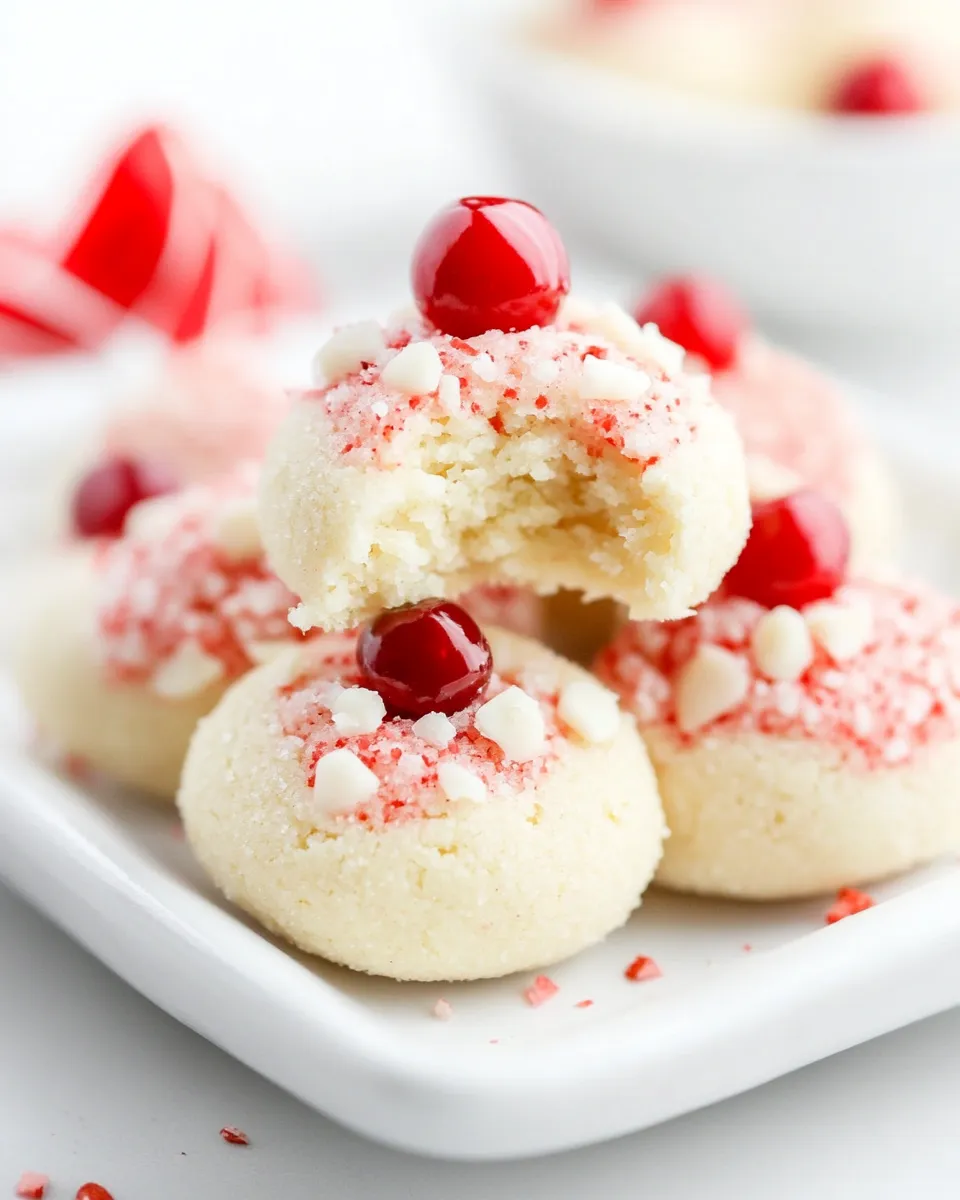 Best White Chocolate Cherry Almond Shortbread Cookies shot