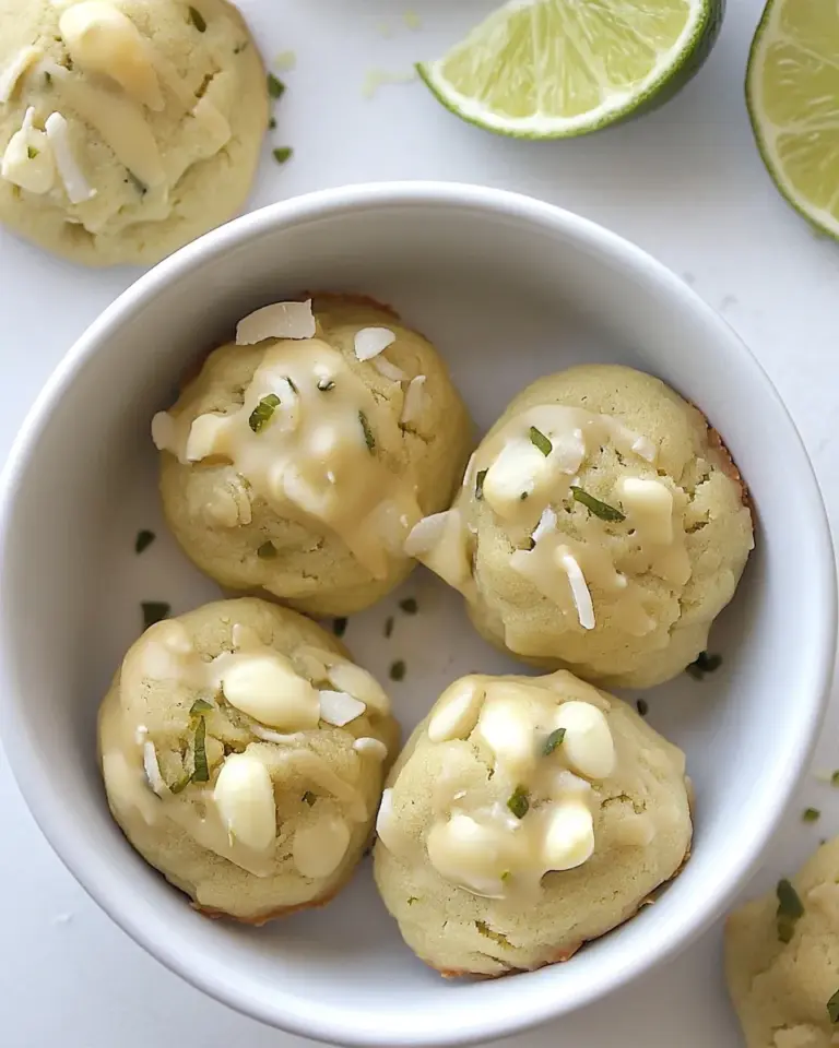 Homemade White Chocolate Coconut Key Lime Cookies photo