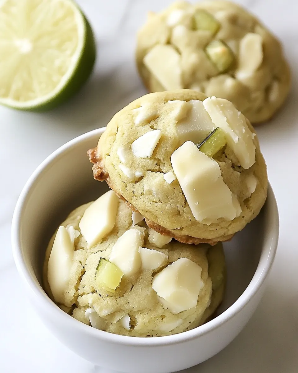 Delicious White Chocolate Coconut Key Lime Cookies image