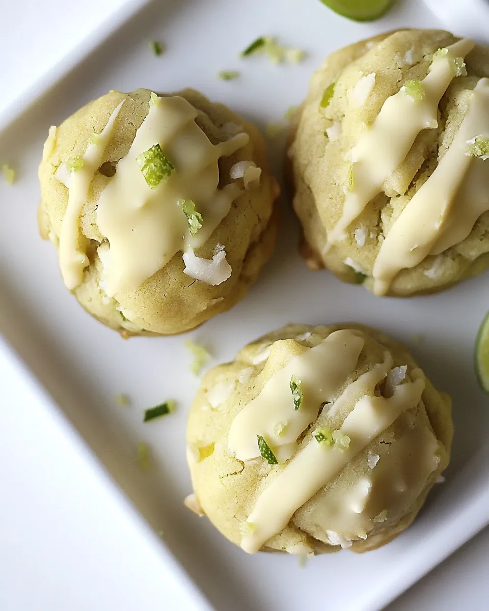 Easy White Chocolate Coconut Key Lime Cookies recipe photo