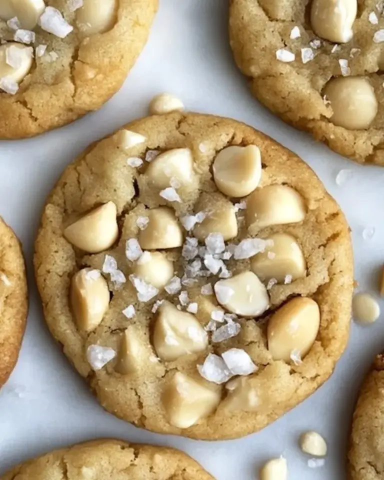 Homemade White Chocolate Macadamia Nut Cookies with Sea Salt recipe photo