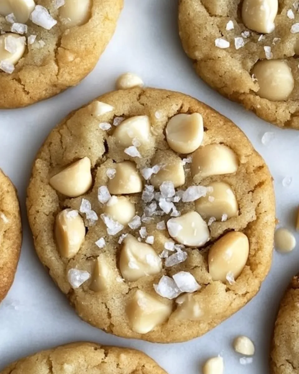 Homemade White Chocolate Macadamia Nut Cookies with Sea Salt recipe photo