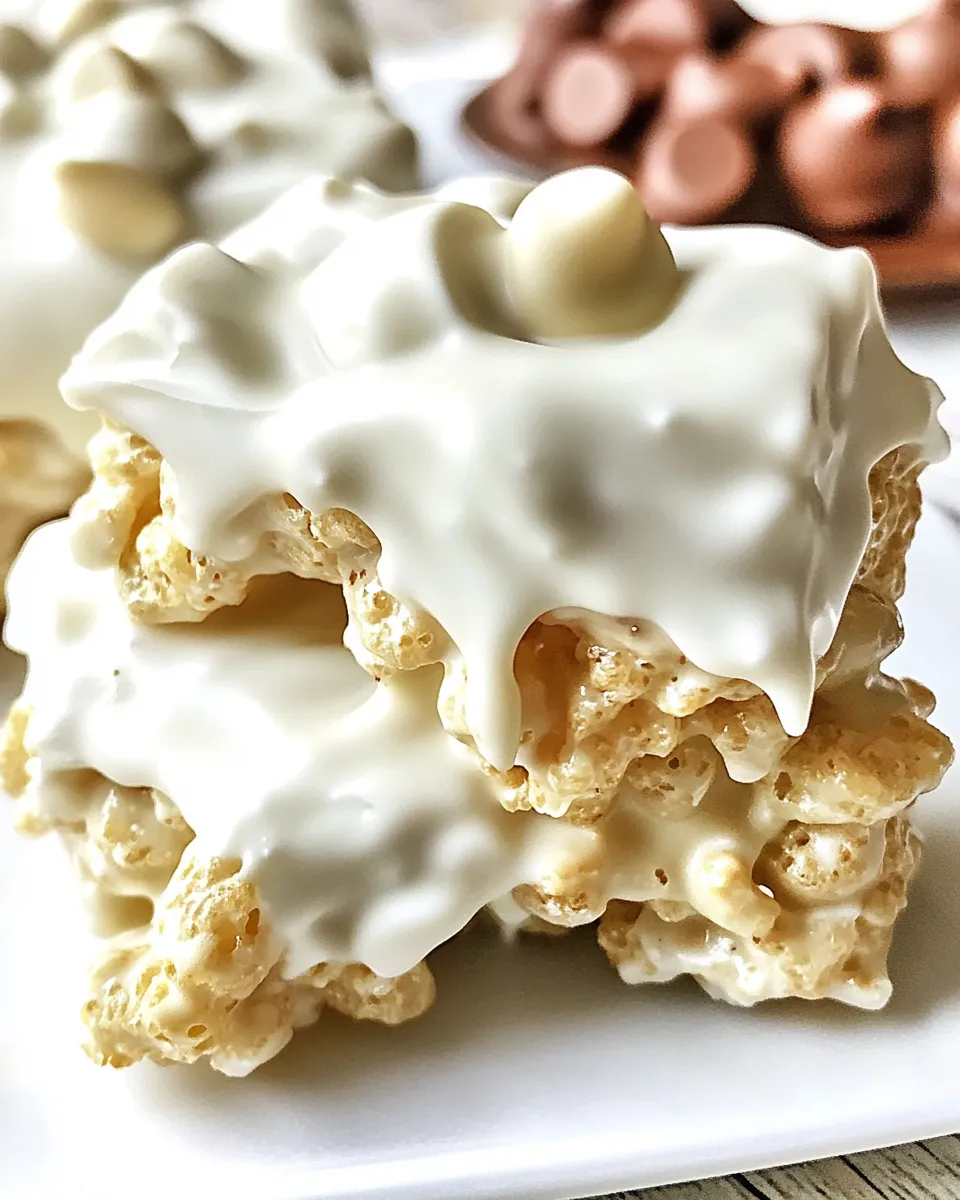 Easy White Chocolate Peanut Butter Krispies recipe photo