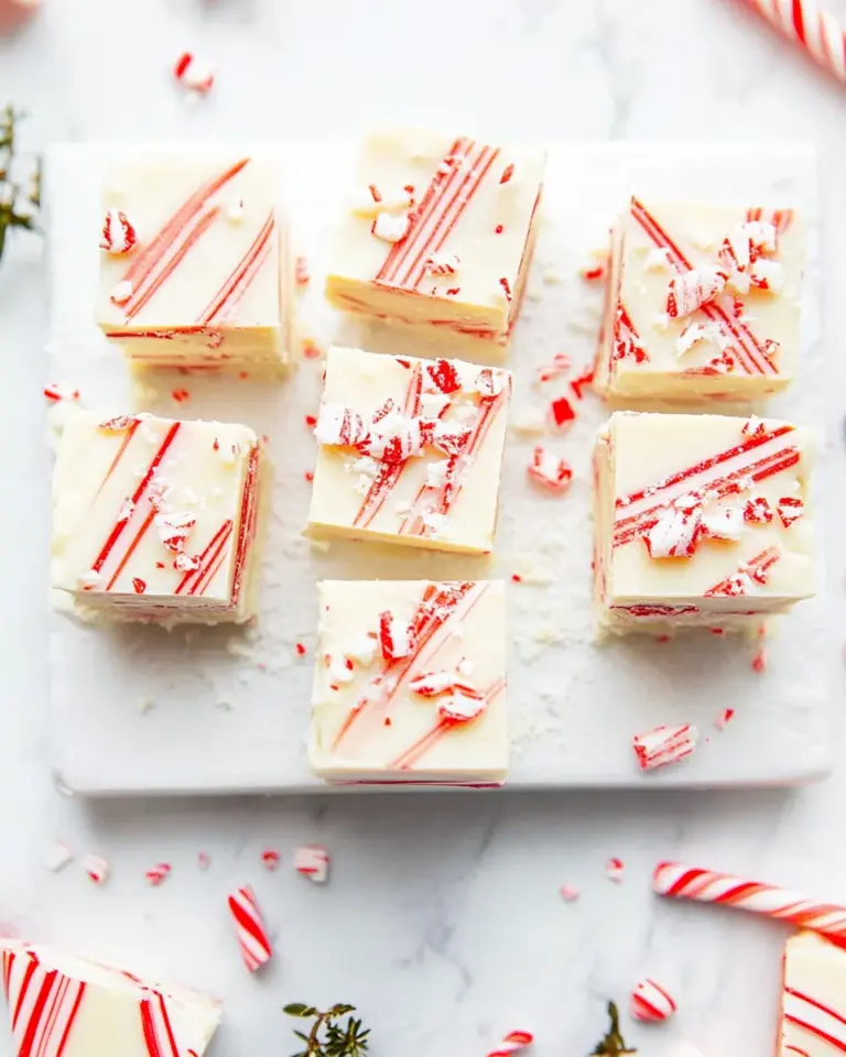 Homemade White Chocolate Peppermint Fudge photo