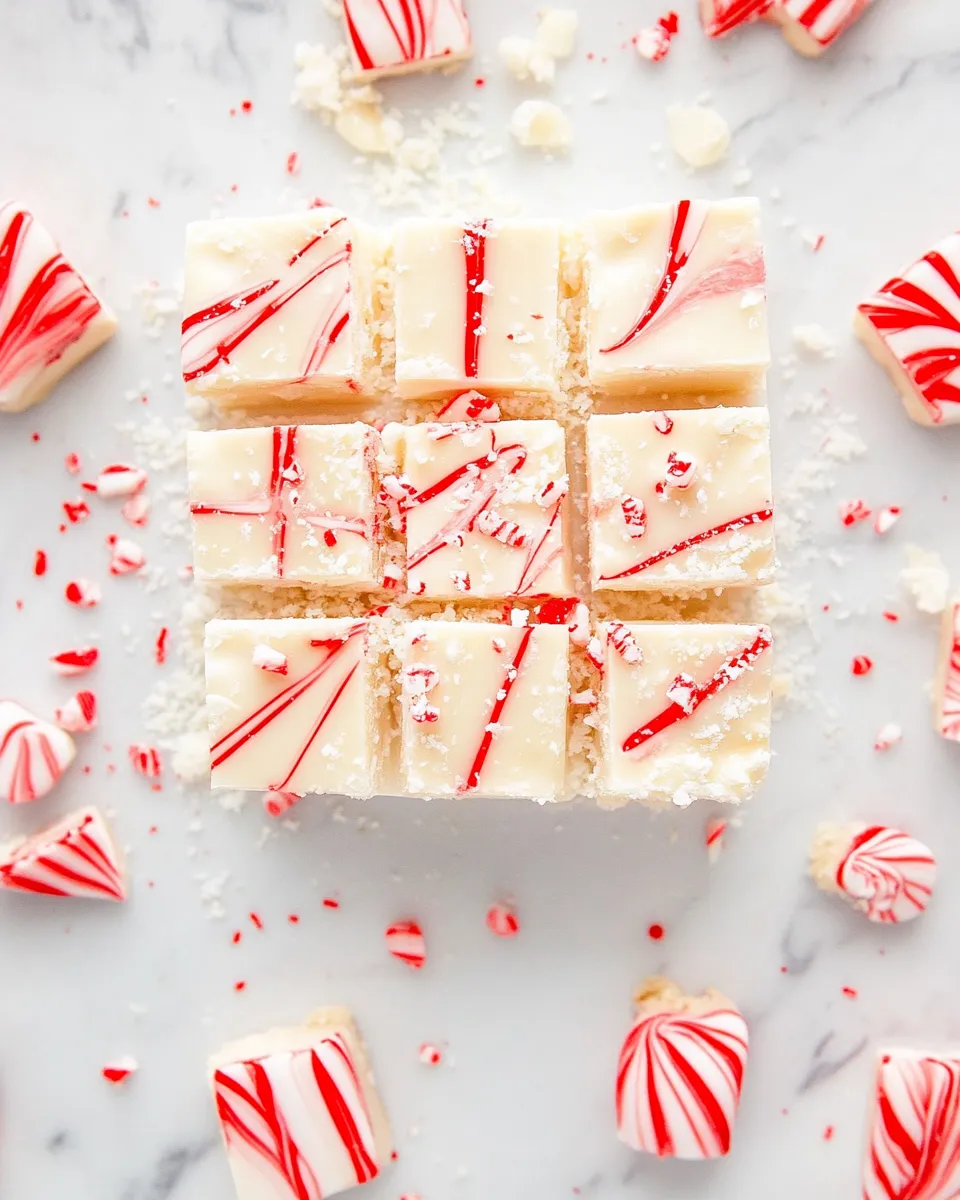 Classic White Chocolate Peppermint Fudge image