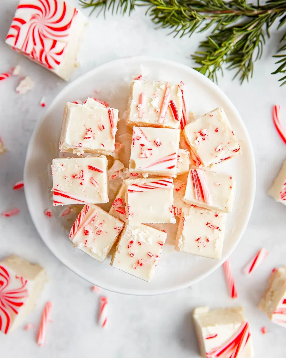 Easy White Chocolate Peppermint Fudge recipe photo