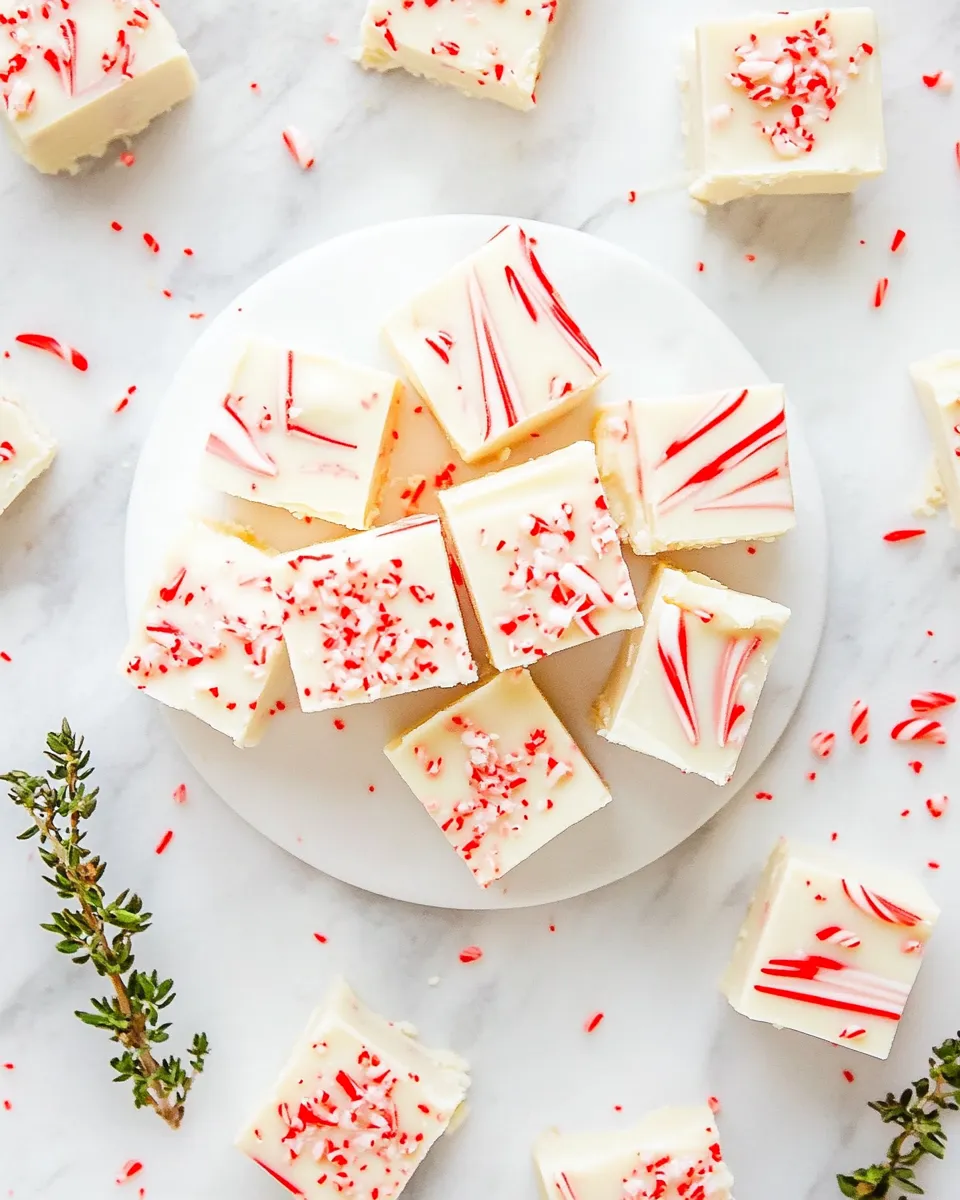 Delicious White Chocolate Peppermint Fudge shot