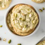 Homemade White Chocolate Pistachio Pudding Cookies photo