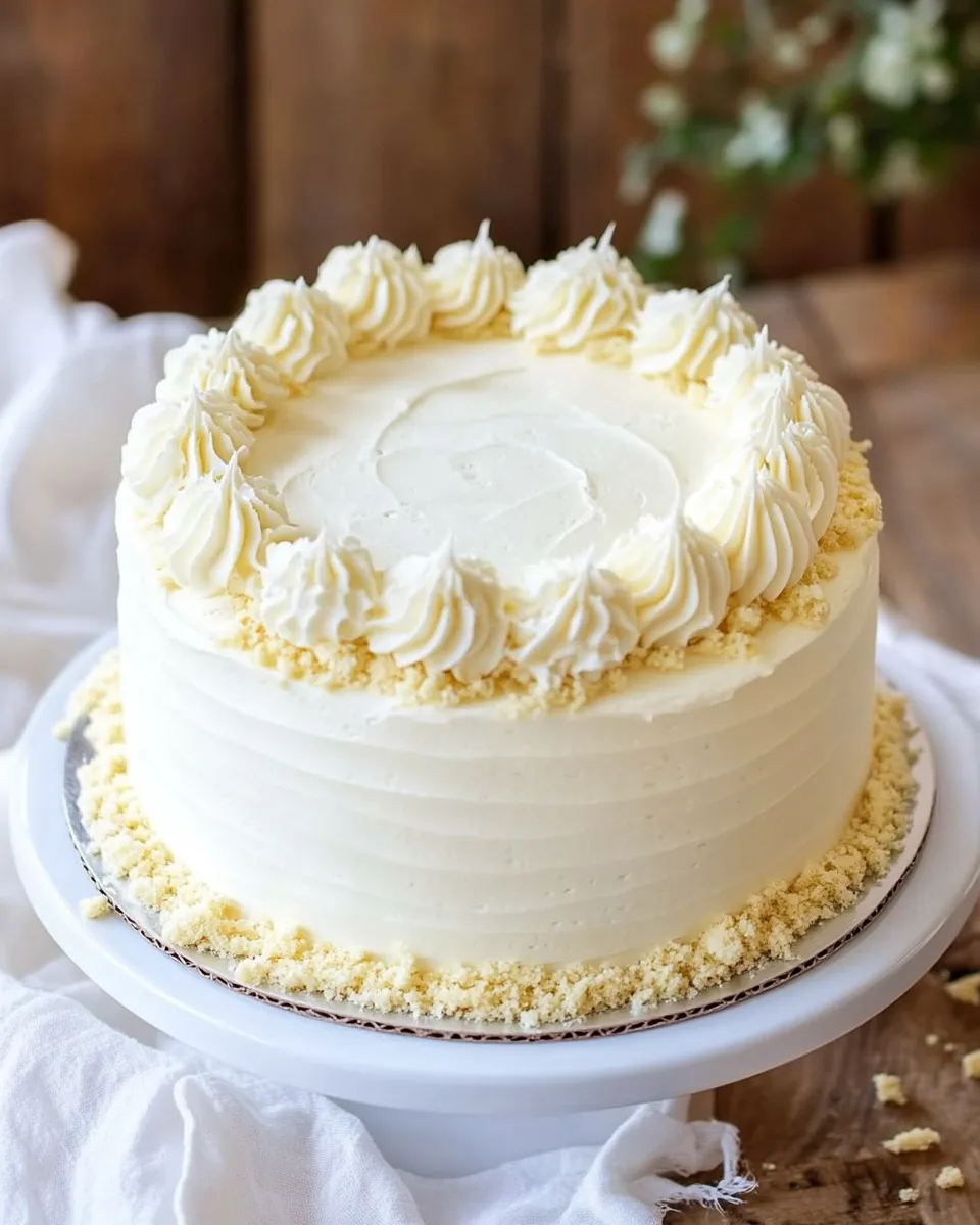 Perfect White Wedding Cake shot