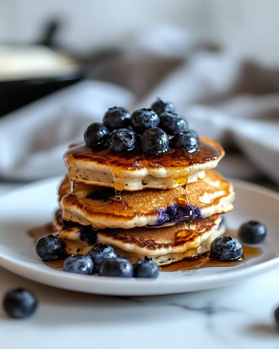 Classic Whole-Wheat Blueberry Pancakes With Ricotta image