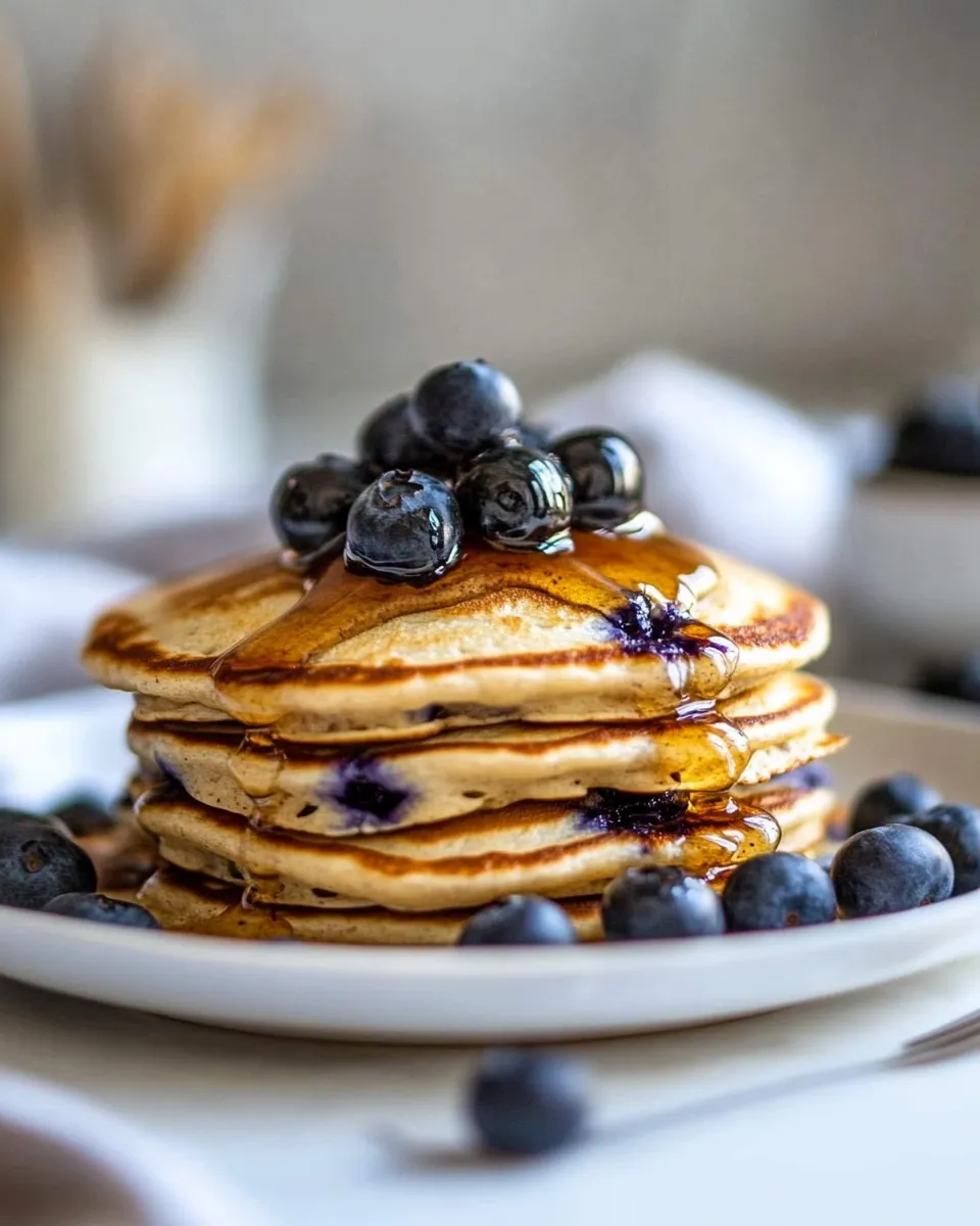 Easy Whole-Wheat Blueberry Pancakes With Ricotta recipe photo