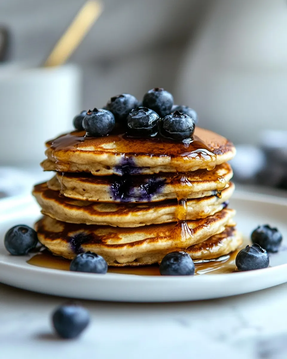 Delicious Whole-Wheat Blueberry Pancakes With Ricotta shot