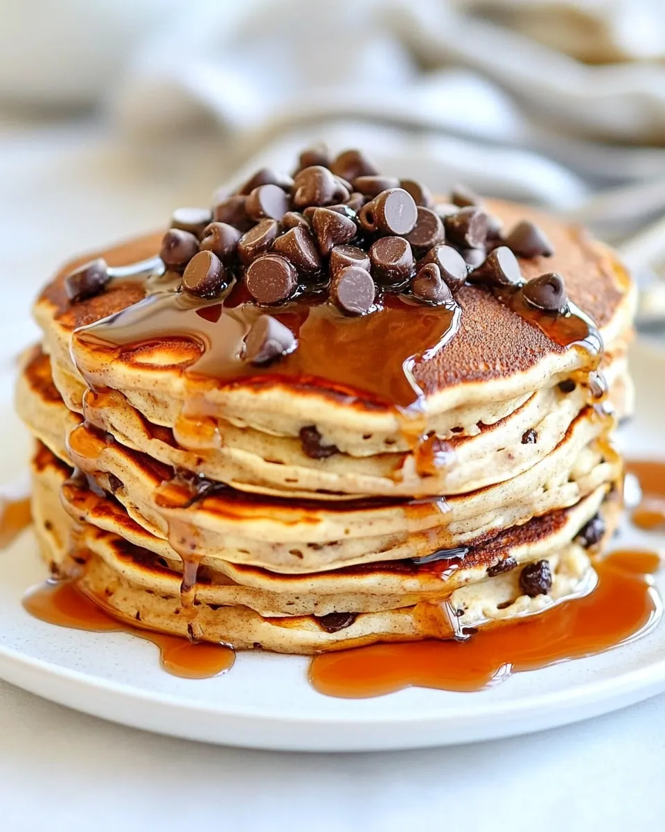 Homemade Whole Wheat Choc Chip Banana Bread Pancakes photo