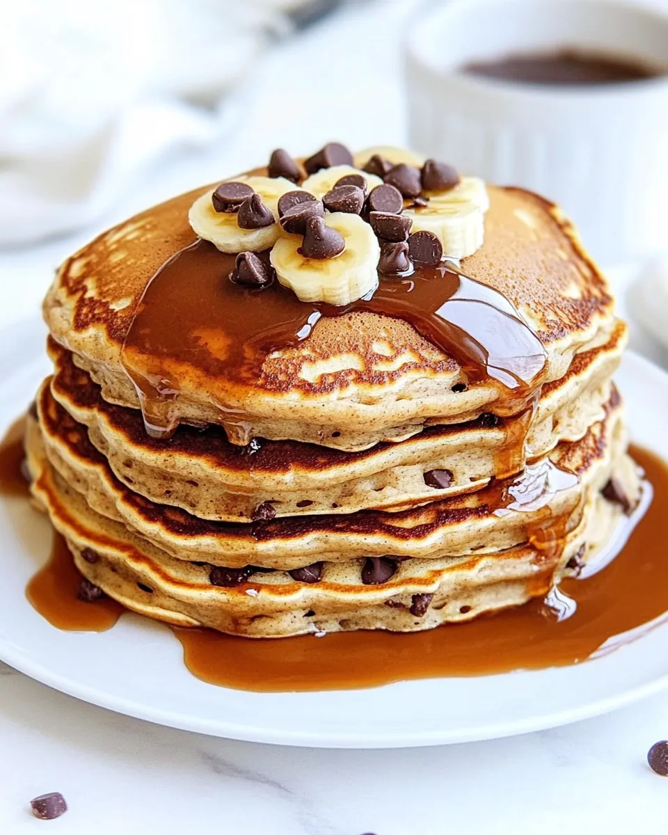 Classic Whole Wheat Choc Chip Banana Bread Pancakes image