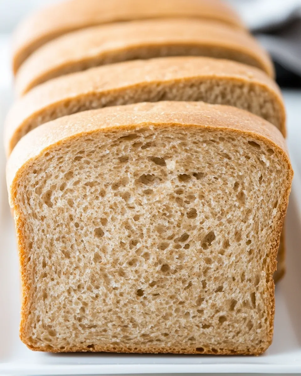 Delicious Whole Wheat Sandwich Bread shot