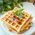 Homemade Whole Wheat Sourdough Waffles photo