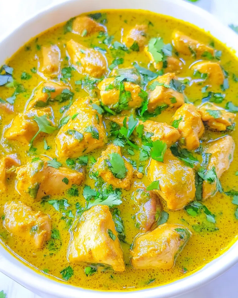 Delicious Yellow Chicken Coconut Curry (Chicken Korma) recipe image