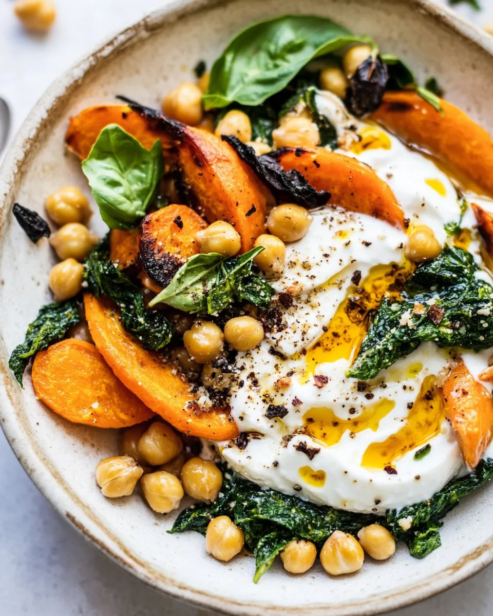 Delicious Zaatar Roasted Carrot and Chickpea Yogurt Bowls image